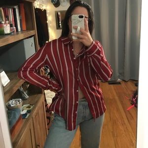 Striped button up shirt